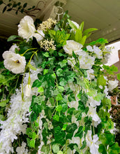 Load image into Gallery viewer, Luxury Hanging Basket - White Satin