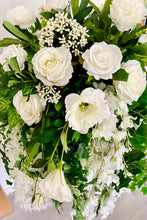 Load image into Gallery viewer, Luxury Hanging Basket - White Satin