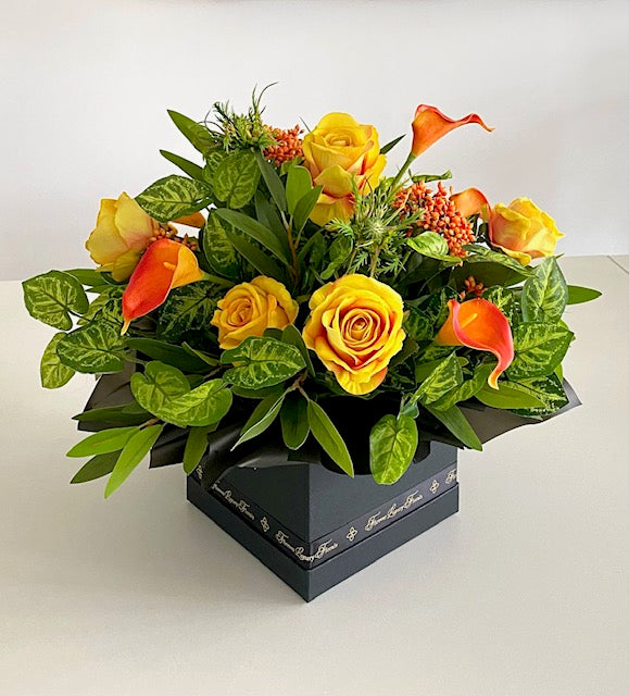 Yellow Rose Hatbox (black edition)