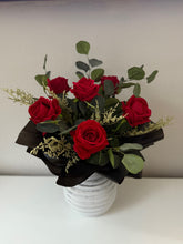 Load image into Gallery viewer, Red Rose Bouquet with 6 Rose Stems
